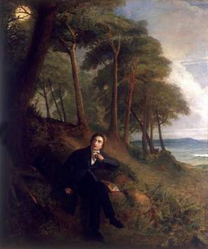 Severn, Joseph, 1793-1879; Keats Listening to a Nightingale on Hampstead Heath